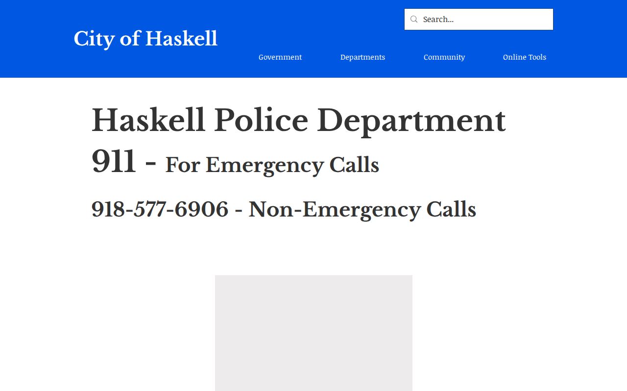 Haskell Police official source page